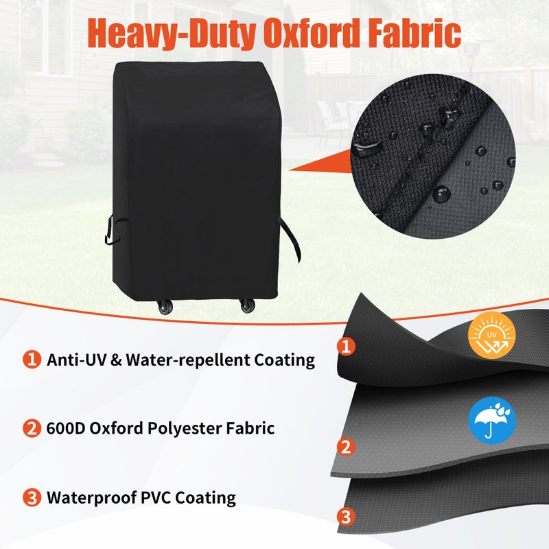 iCOVER Small Grill Cover 30 Inch, 600D Weatherproof BBQ Covers, Waterproof Outdoor Heavy Duty Protection for Gas Grills Smoker, Two Burner BBQ - Image 4